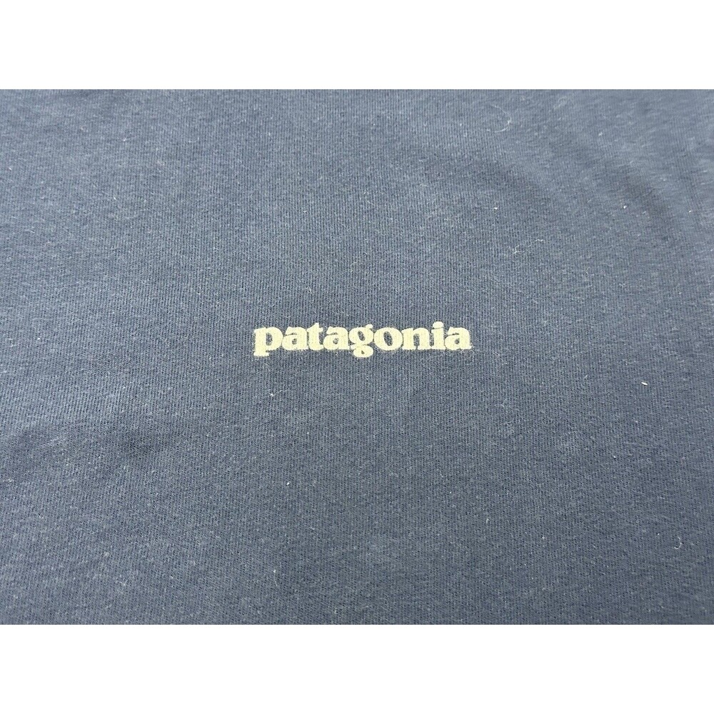 Men's Patagonia Fitz Roy Short Sleeve Shirt Size Small Navy Blue #38905 - Picture 4 of 12